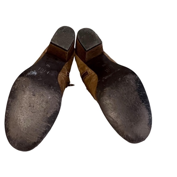 J. Jill Brown Suede Ankle Booties Block Tacked Heel Size 10 - Picture 8 of 11